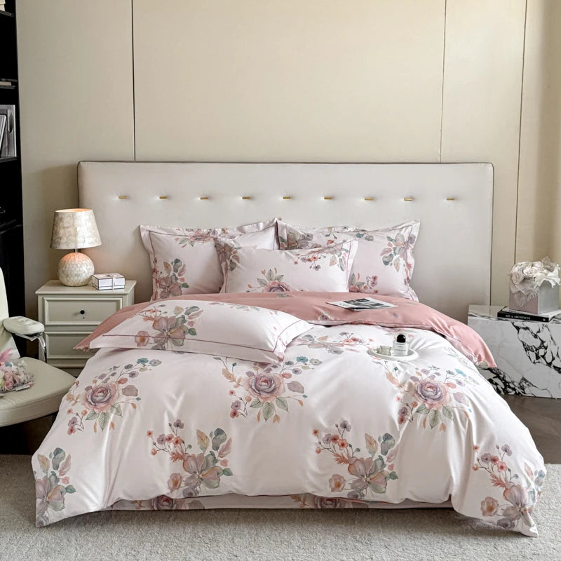 High-Quality Egyptian Cotton 3Pcs Bedding Set Including 1 Duvet Cover and 2 Pillowcases Single Double Large Extra-Large Sizes