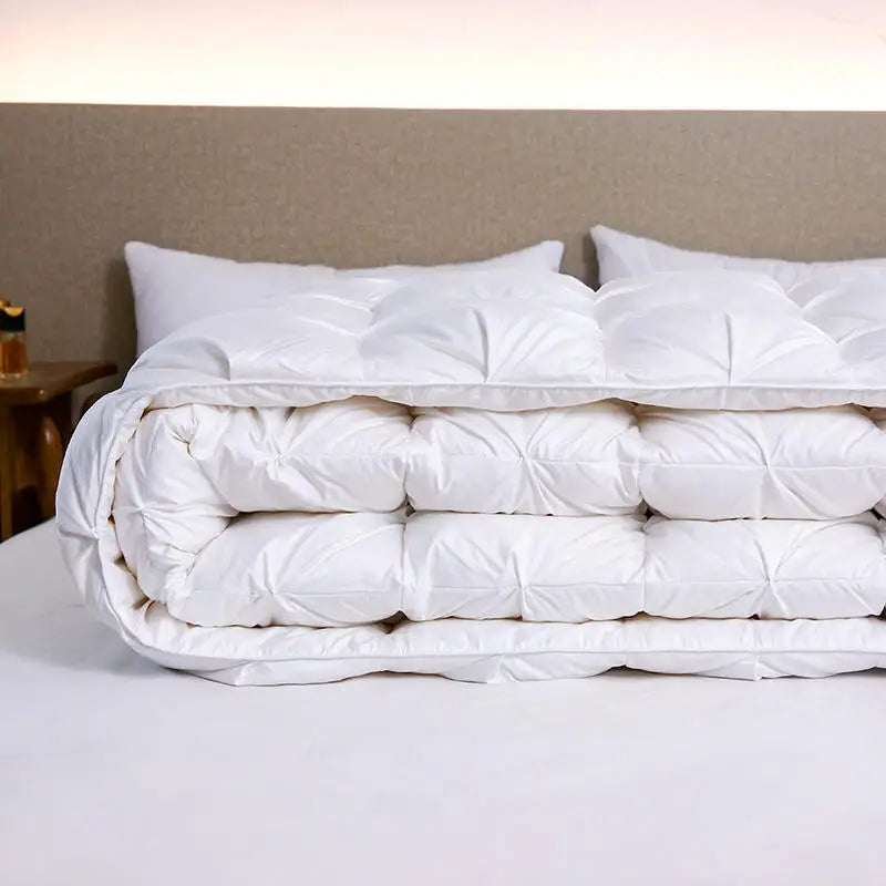 Luxury White Goose down Filler Duvet 3D Bread Quilt Comforter Winter Heavy Duvet 4Kg Weight 100% Cotton Shell Thickened Quilt