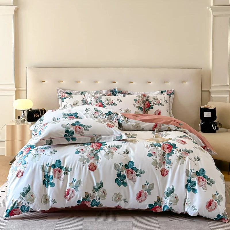 High-Quality Egyptian Cotton 3Pcs Bedding Set Including 1 Duvet Cover and 2 Pillowcases Single Double Large Extra-Large Sizes