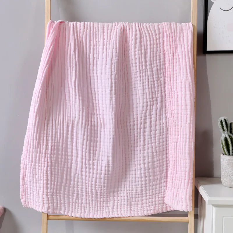 100% Cotton Muslin Blanket Foldable Swaddle Blanket 6 Layer Breathable Cotton Infant Swaddling for Bed Sofa Cover Travel Blanket