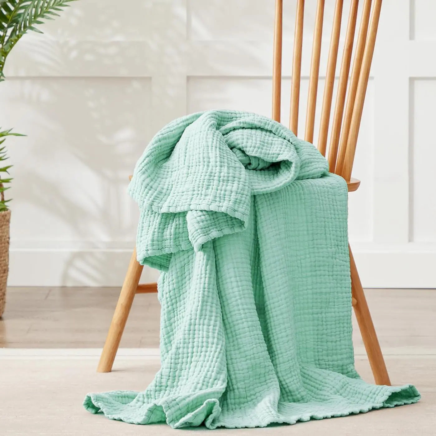 100% Cotton Muslin Blanket Foldable Swaddle Blanket 6 Layer Breathable Cotton Infant Swaddling for Bed Sofa Cover Travel Blanket