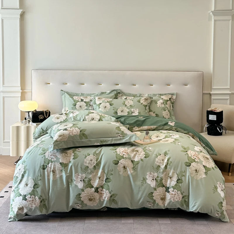 High-Quality Egyptian Cotton 3Pcs Bedding Set Including 1 Duvet Cover and 2 Pillowcases Single Double Large Extra-Large Sizes