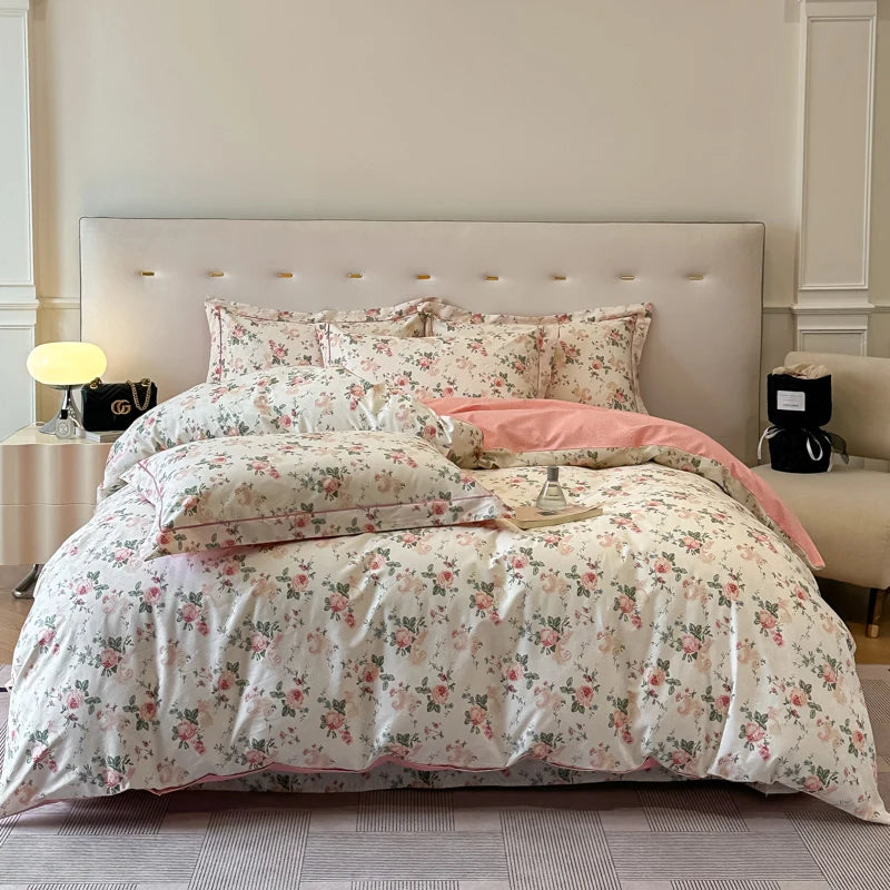 High-Quality Egyptian Cotton 3Pcs Bedding Set Including 1 Duvet Cover and 2 Pillowcases Single Double Large Extra-Large Sizes