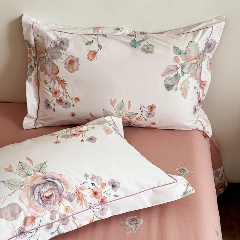 High-Quality Egyptian Cotton 3Pcs Bedding Set Including 1 Duvet Cover and 2 Pillowcases Single Double Large Extra-Large Sizes