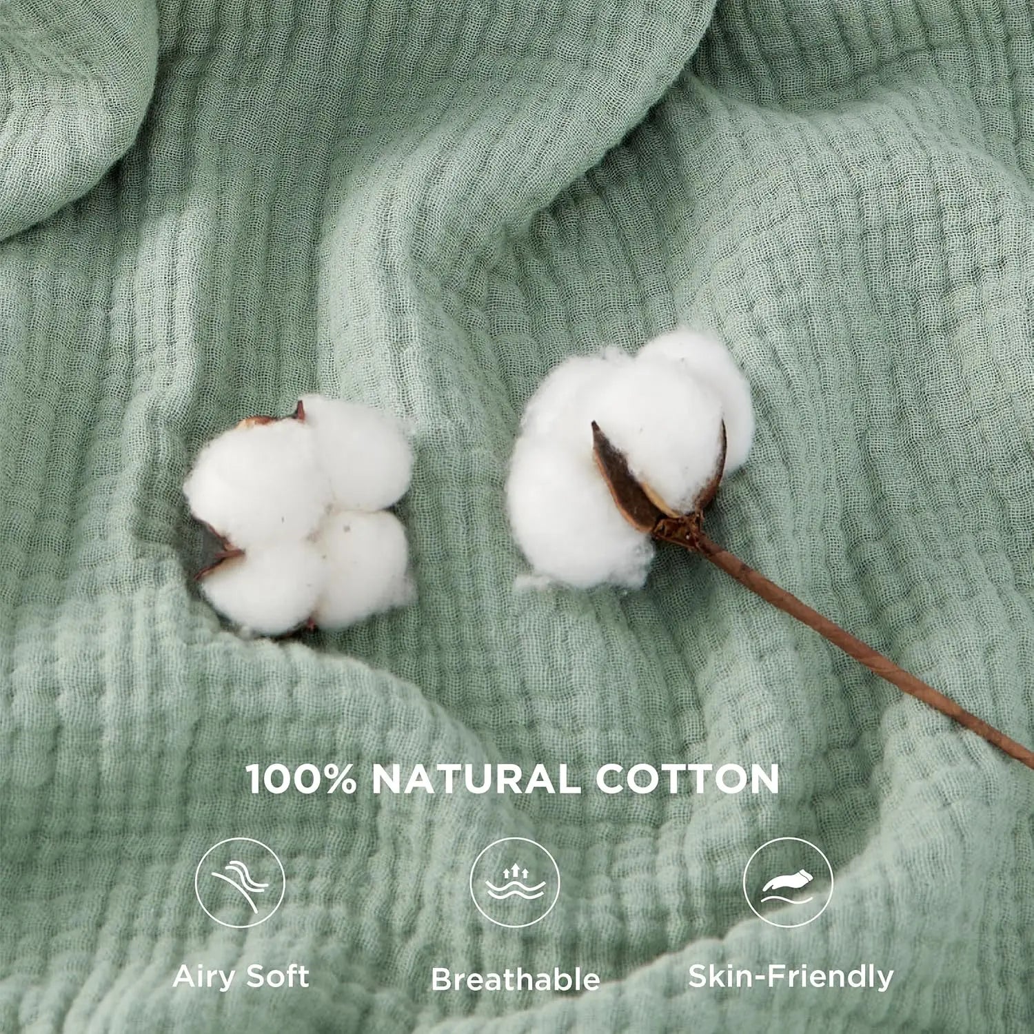 100% Cotton Muslin Blanket Foldable Swaddle Blanket 6 Layer Breathable Cotton Infant Swaddling for Bed Sofa Cover Travel Blanket
